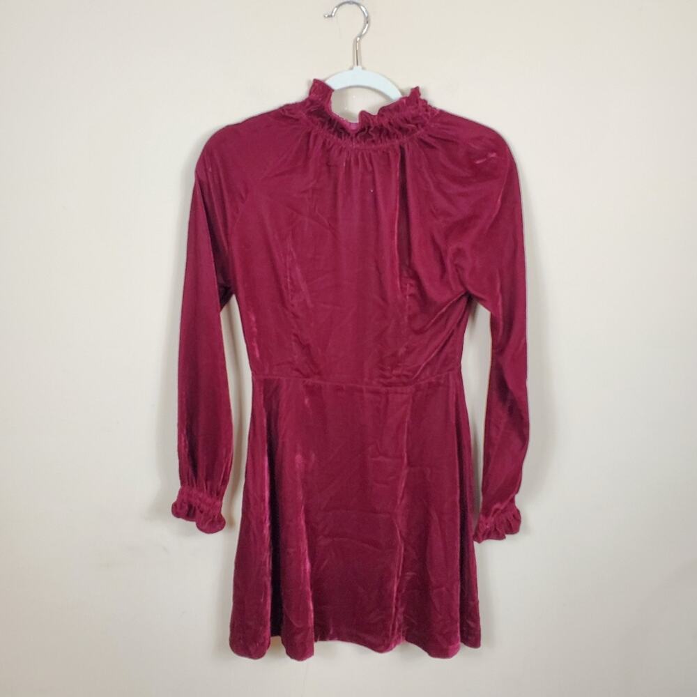 Maje Rilea velvet dress in Burgundy Size S